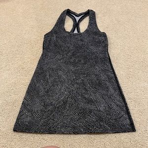 lululemon Cool Racerback Tank Top II White Black Speckled